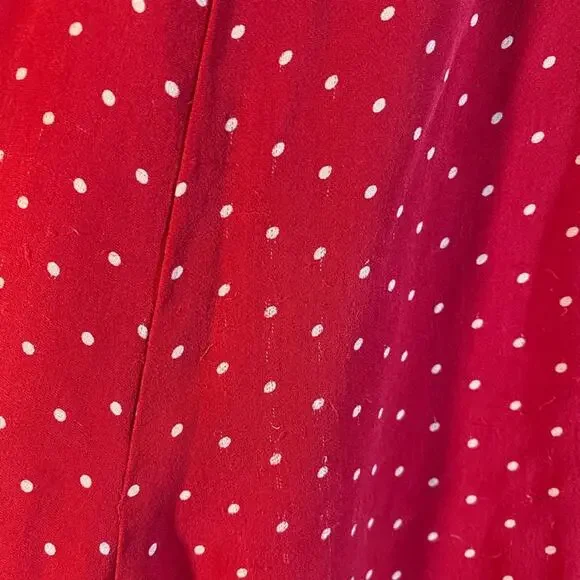 Lauren Ralph Lauren Red White Pock Dot Dress Pants Size Large - Picture 8 of 9